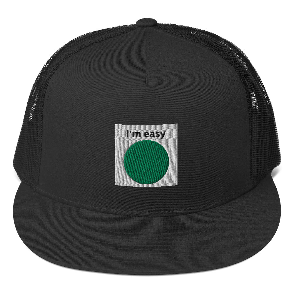 I'm Easy Flat Trucker Cap