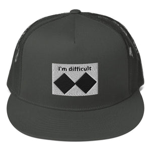 I'm Difficult Flat Trucker Cap