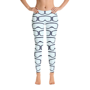 Women's Leggings Light Blue Goggles