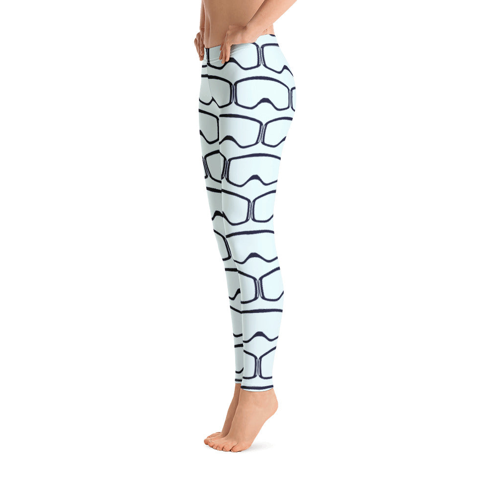 Women's Leggings Light Blue Goggles
