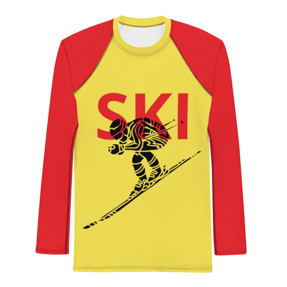 Men's Athletic Long Sleeve Shirt SKI Yellow