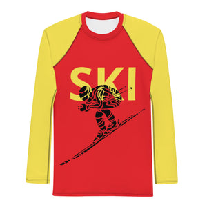 Men's Athletic Long Sleeve Shirt SKI Red