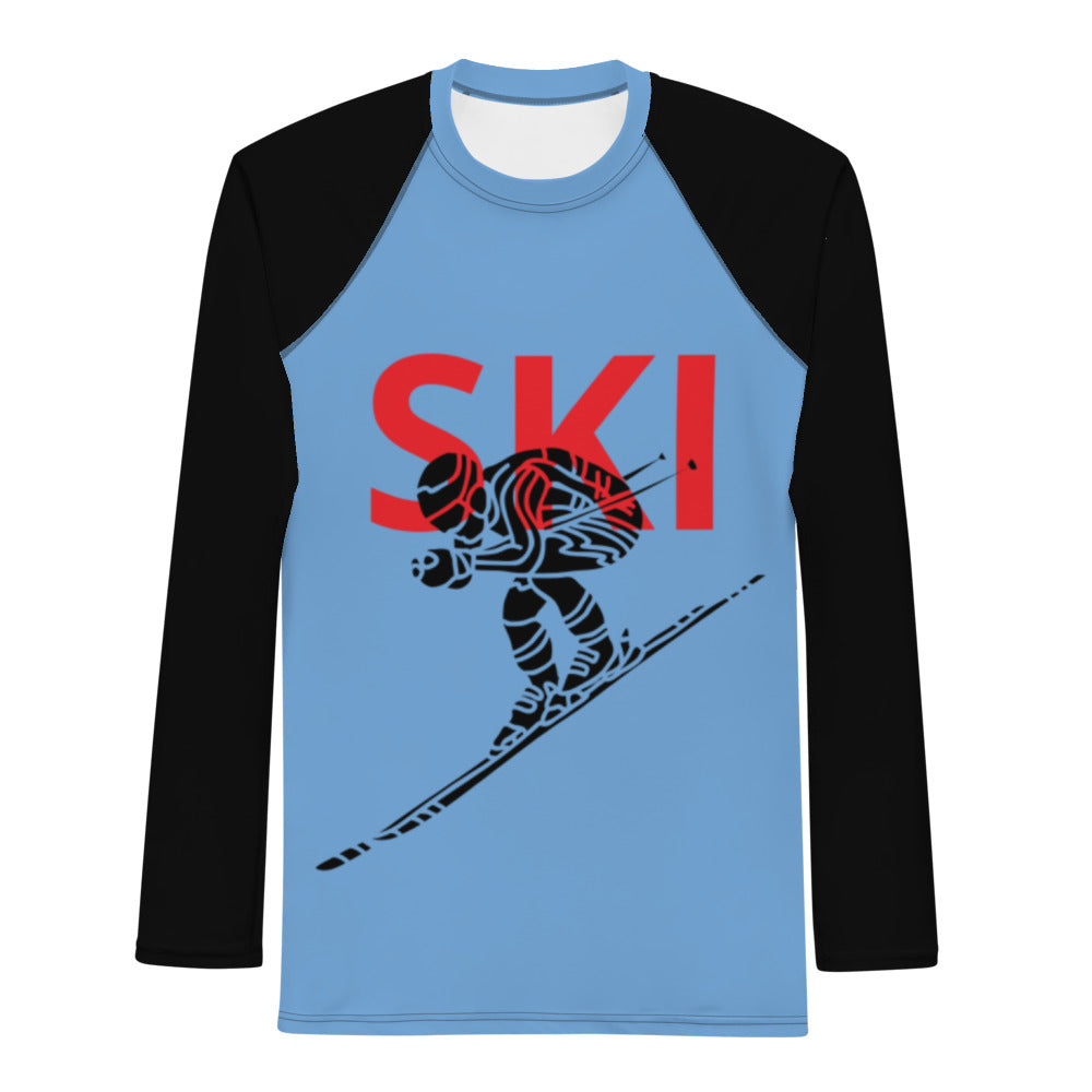 Men's Athletic Long Sleeve Shirt SKI Blue