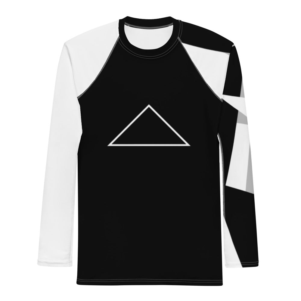 Men's Rash Guard B&W Triangles