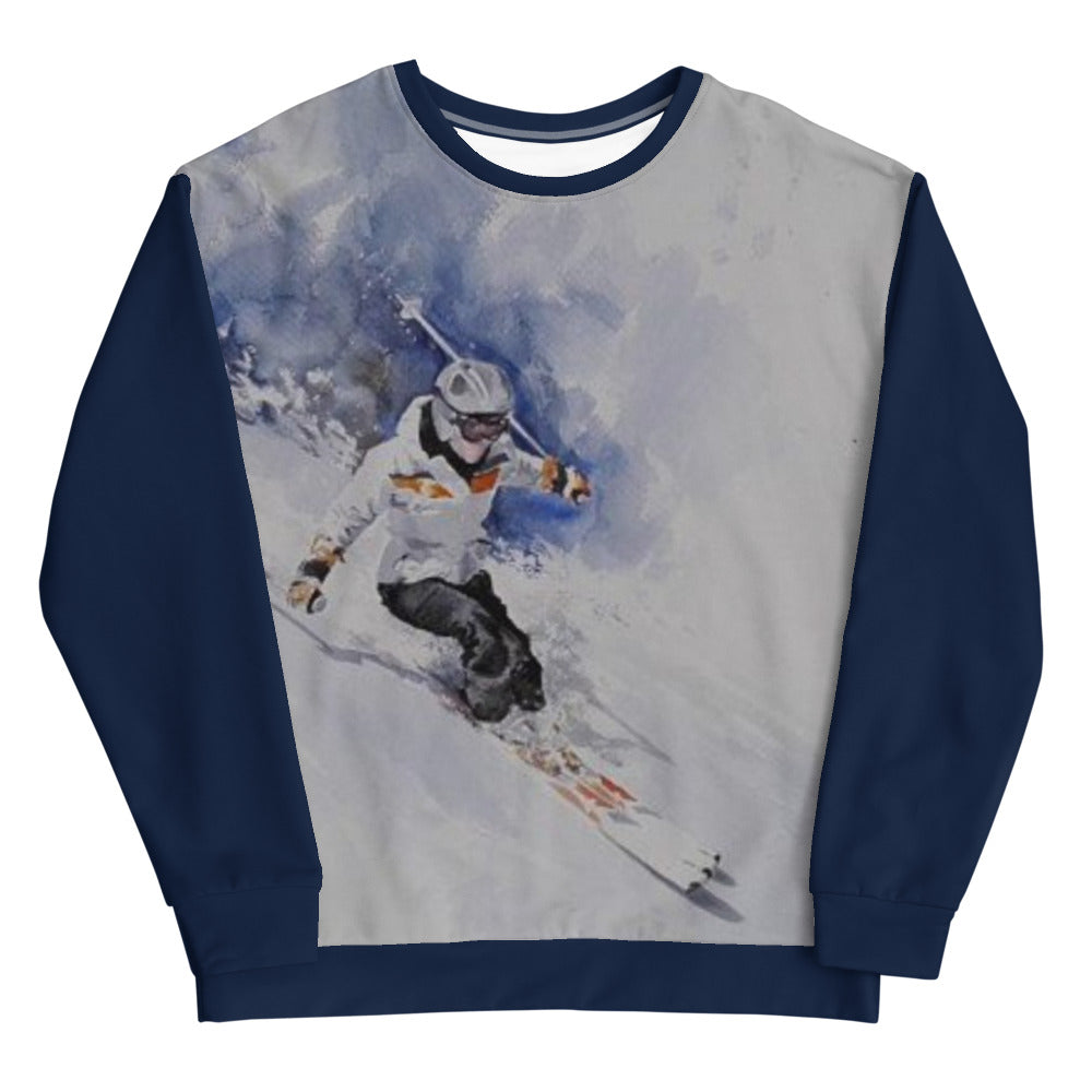 Unisex Sweatshirt Powder Skier