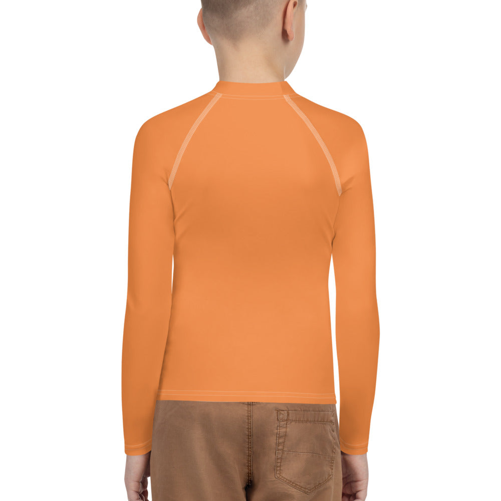 Youth Athletic Long-sleeve Orange Powder Skier