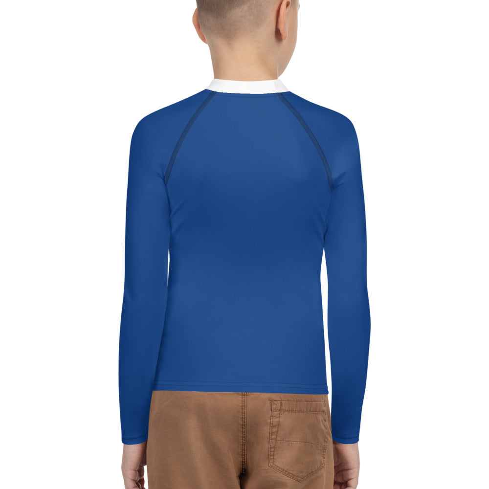 Youth Athletic Long-sleeve Shirt Blue Stickman