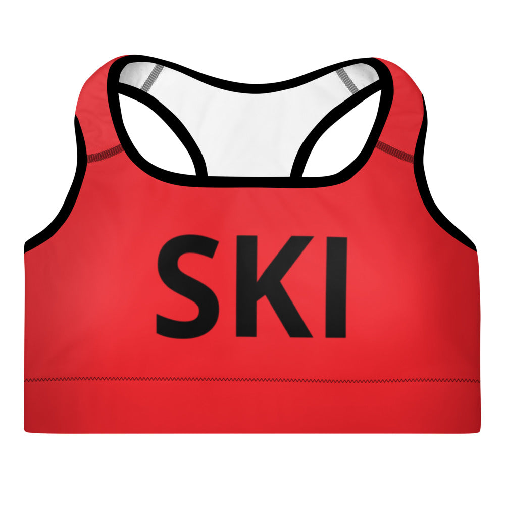 Padded Sports Bra SKI Red/Black