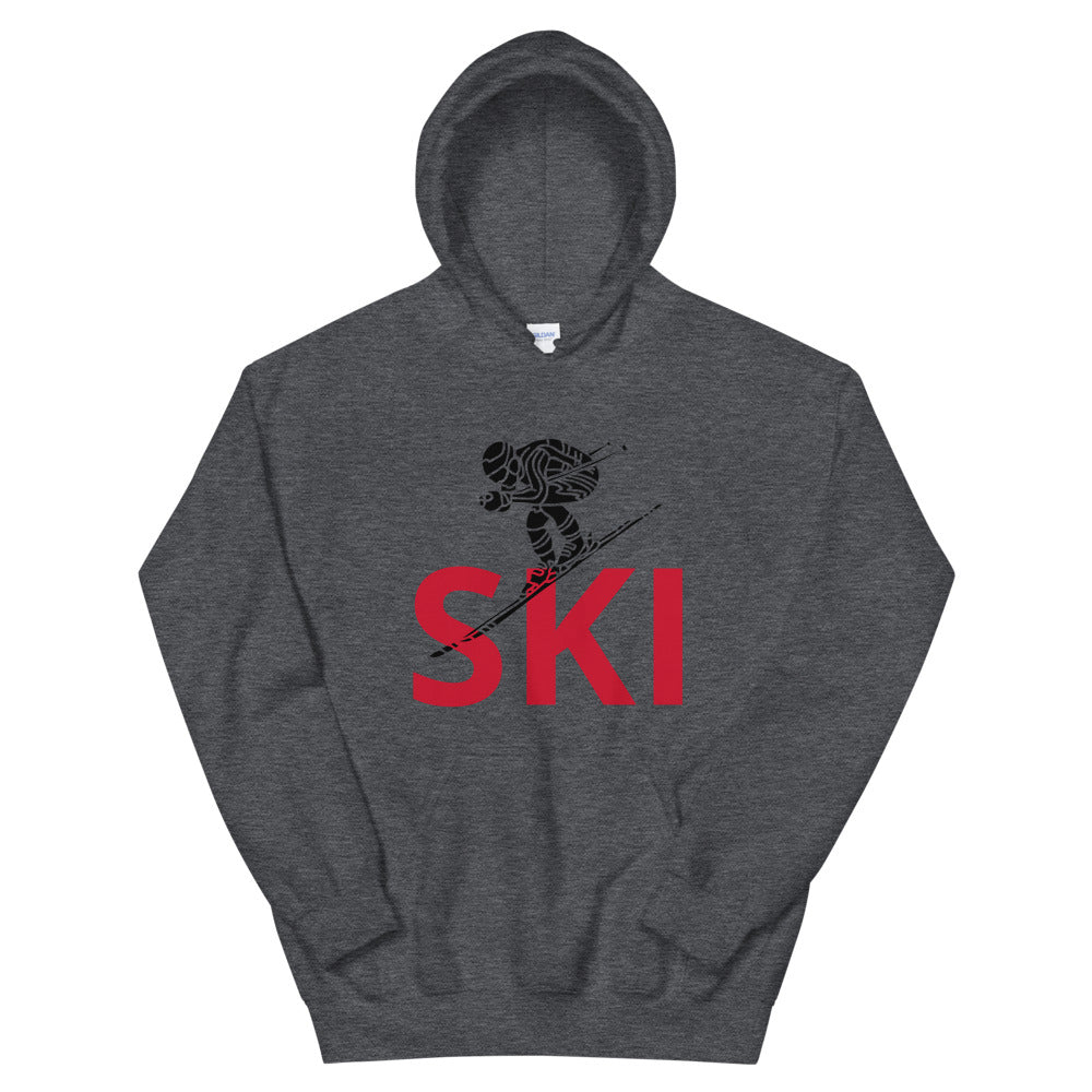 Unisex Hoodie Red Ski Racing