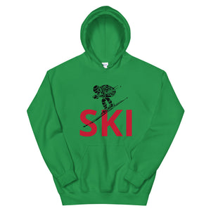 Unisex Hoodie Red Ski Racing