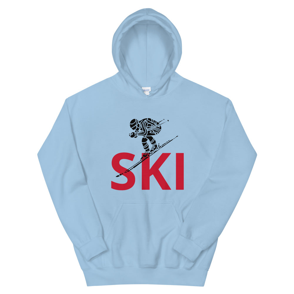 Unisex Hoodie Red Ski Racing