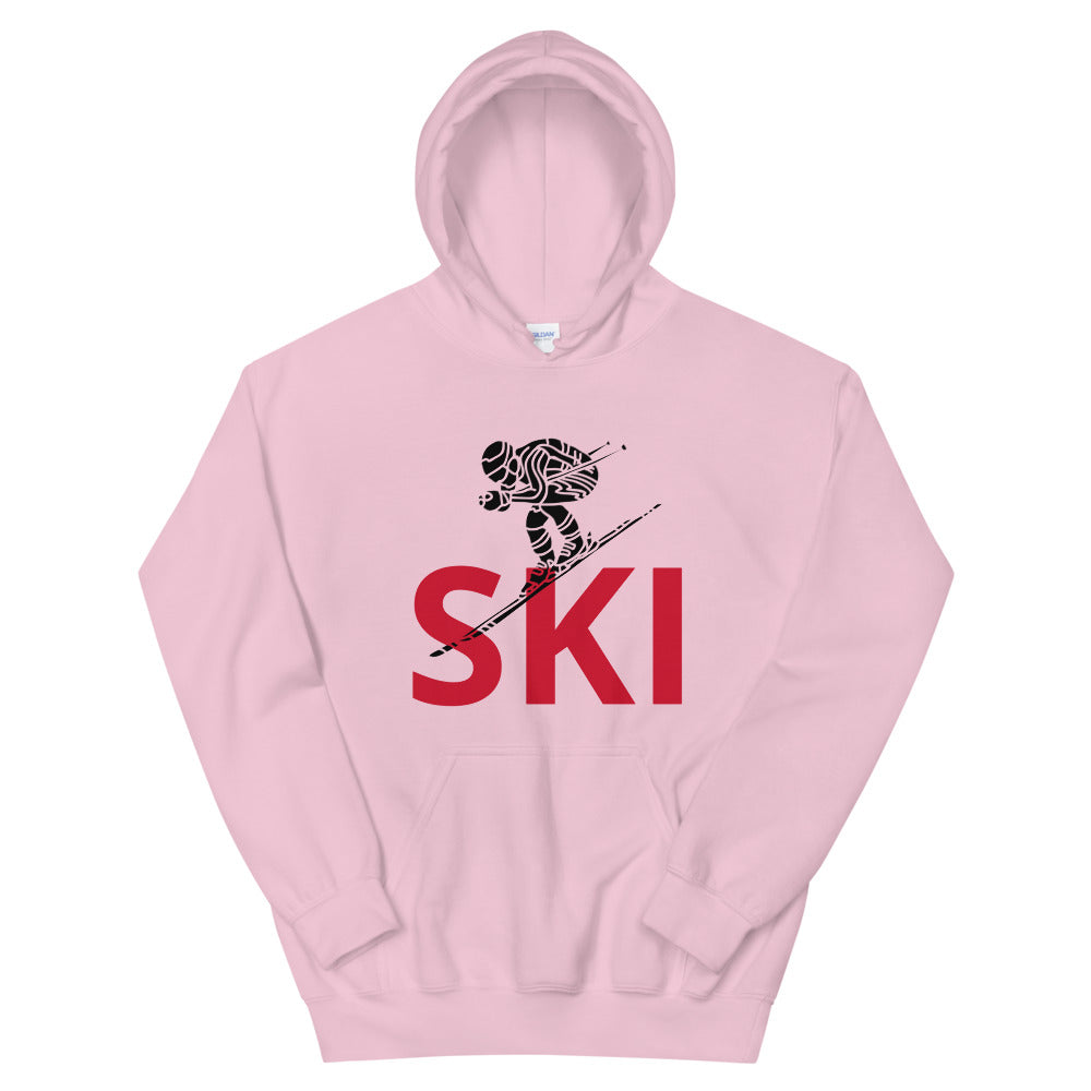 Unisex Hoodie Red Ski Racing