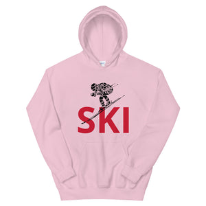 Unisex Hoodie Red Ski Racing