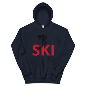 Unisex Hoodie Red Ski Racing