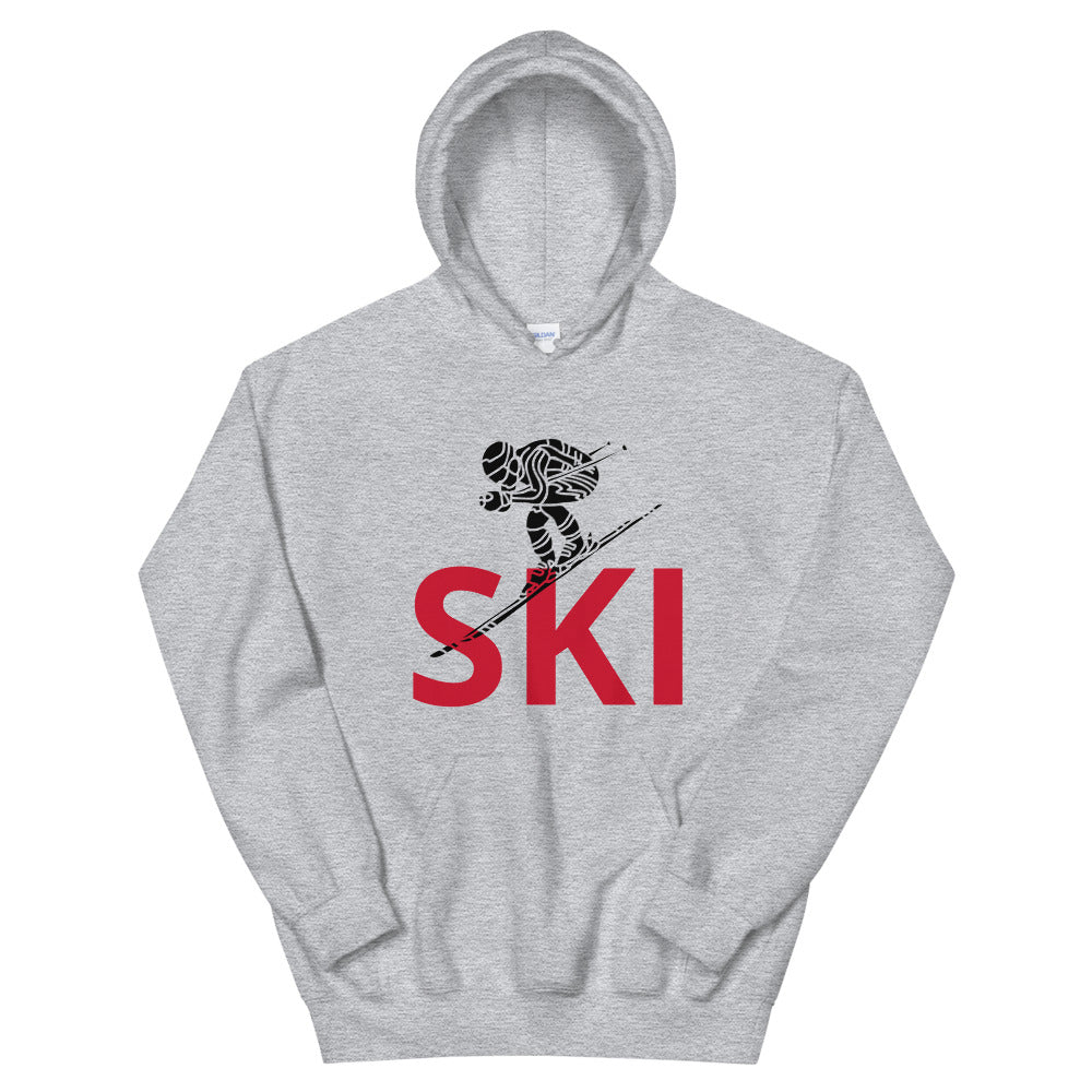 Unisex Hoodie Red Ski Racing