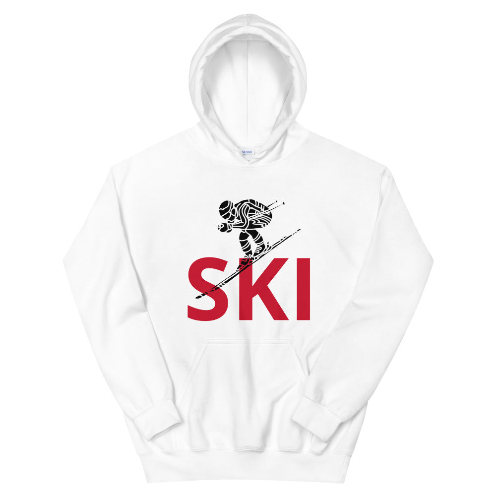 Unisex Hoodie Red Ski Racing