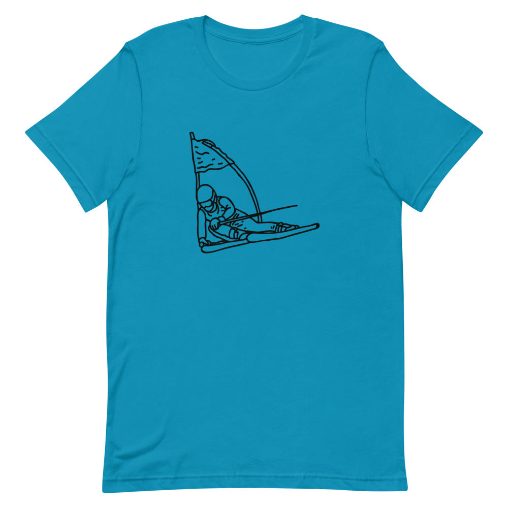 Short-Sleeve Unisex T-Shirt Ski Racer Gate