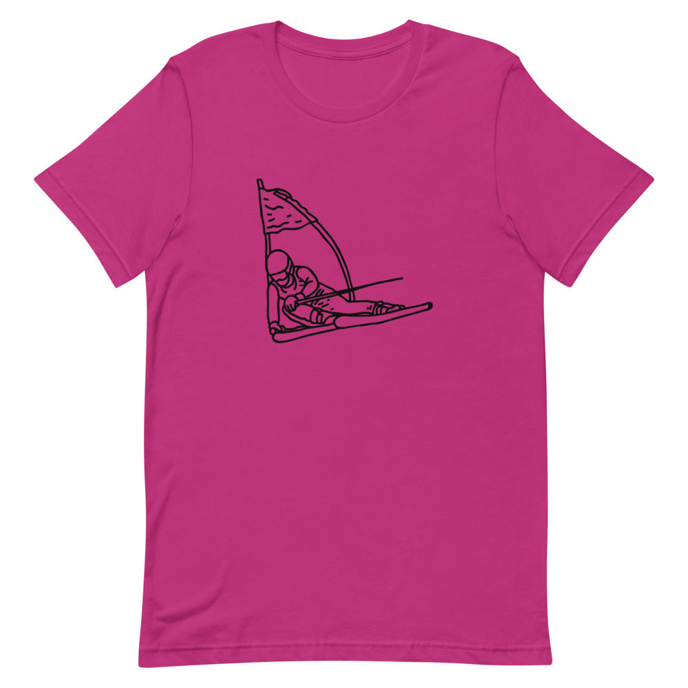 Short-Sleeve Unisex T-Shirt Ski Racer Gate