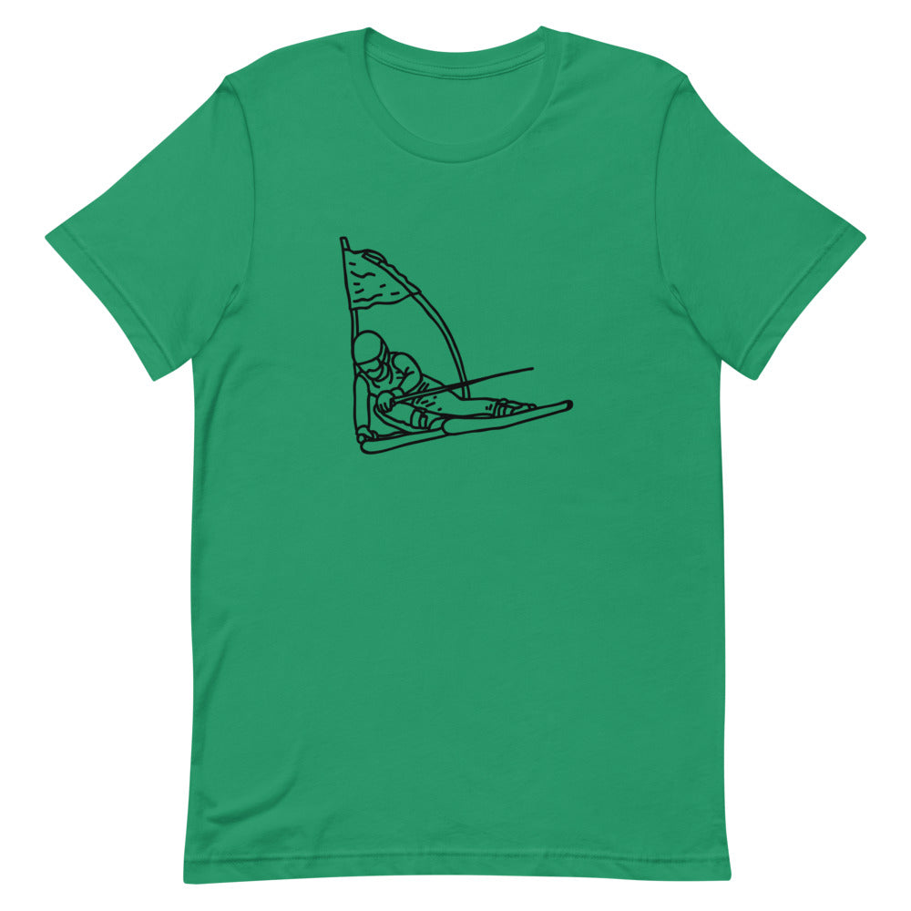 Short-Sleeve Unisex T-Shirt Ski Racer Gate