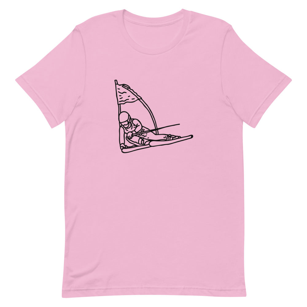 Short-Sleeve Unisex T-Shirt Ski Racer Gate
