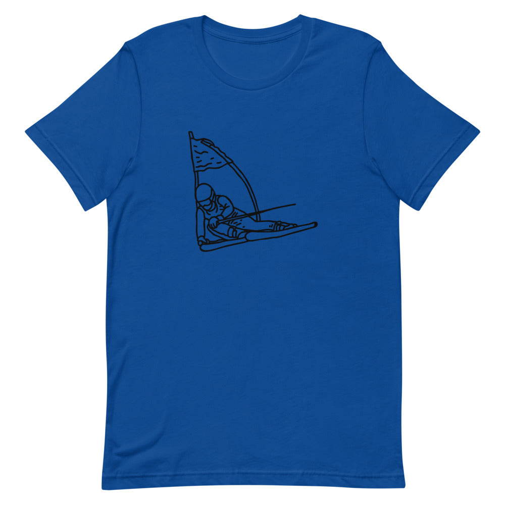 Short-Sleeve Unisex T-Shirt Ski Racer Gate